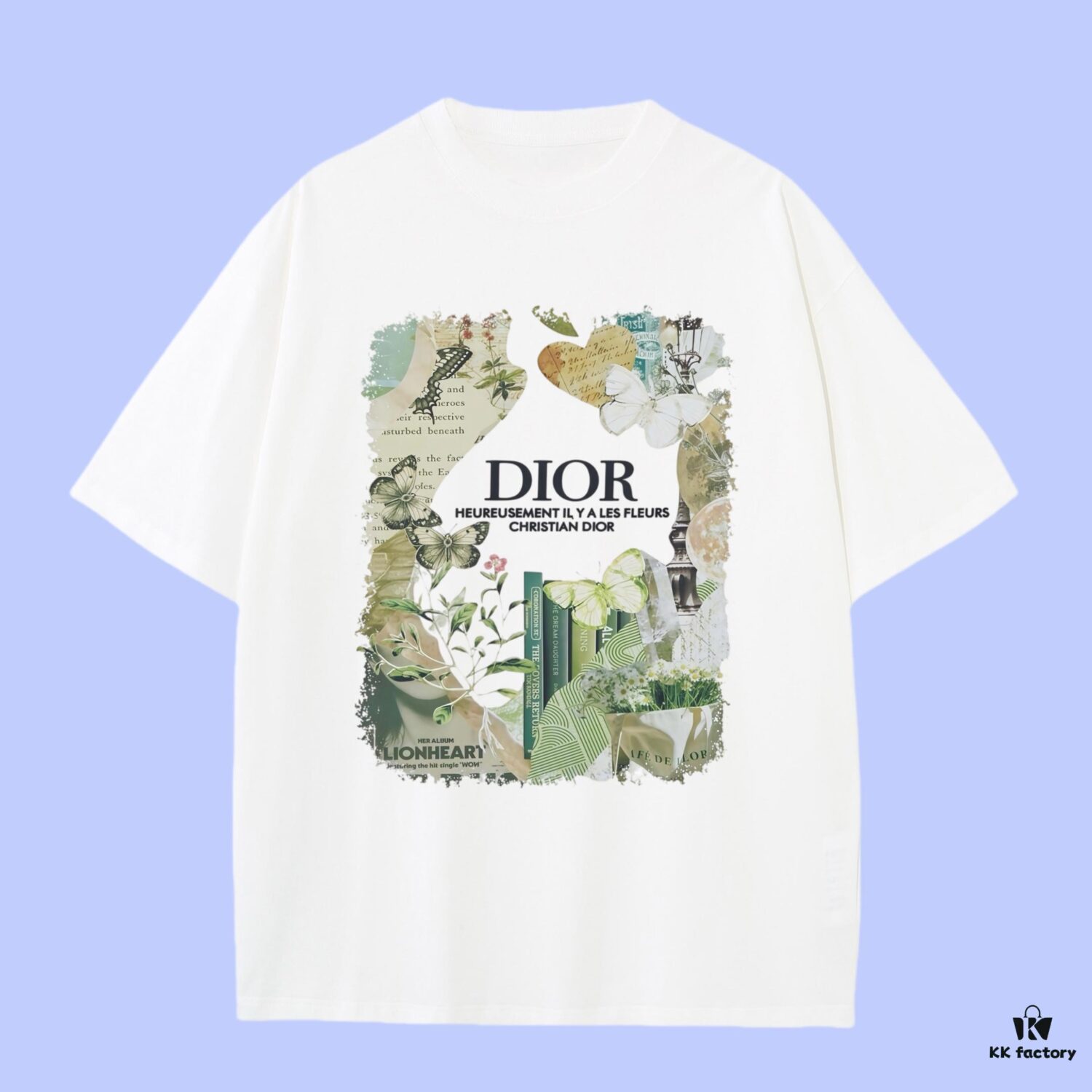 6931a091ccd8ab3d7af9463f High-End Quality Dior 2025 Fall Spring/Summer Collection Floral Short-Sleeve T-Shirt, Distinct from Regular Prints, Crafted in Custom-Woven 270G 32-Ne Double-Yarn Pure Cotton Fabric, Relaxed Fit Unisex Design