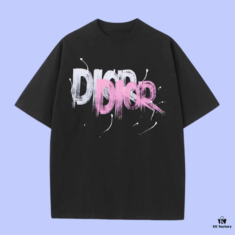 6931a092ccd8ab3d7af94651 High-End Quality Dior 2025 Fall Spring/Summer Collection Typography Logo Short-Sleeve T-Shirt, Distinct from Regular Prints, Crafted in Custom-Woven 270G 32-Ne 100% Cotton Double-Yarn Fabric, Relaxed Fit Unisex Design