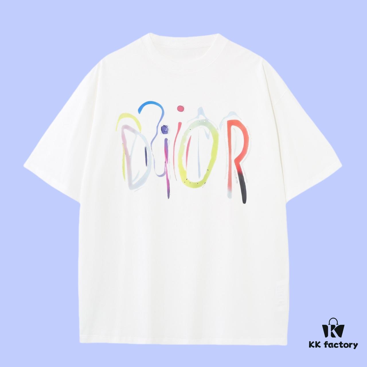 6931a093ccd8ab3d7af94663 High-End Quality Dior 2025 Fall Spring/Summer Collection Typography Logo Short-Sleeve T-Shirt, Distinct from Regular Print, Crafted in Custom-Woven 270G 32-Thread Double-Yarn Pure Cotton Fabric, Relaxed Fit Unisex Design