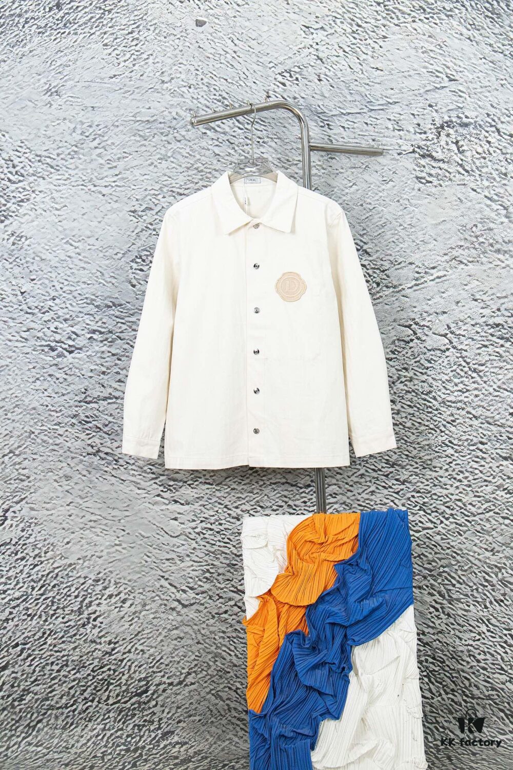 6931a095ccd8ab3d7af94684 DIOR Beige Spring-Summer Embroidered Denim Jacket