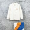 6931a095ccd8ab3d7af94684 DIOR Beige Spring-Summer Embroidered Denim Jacket