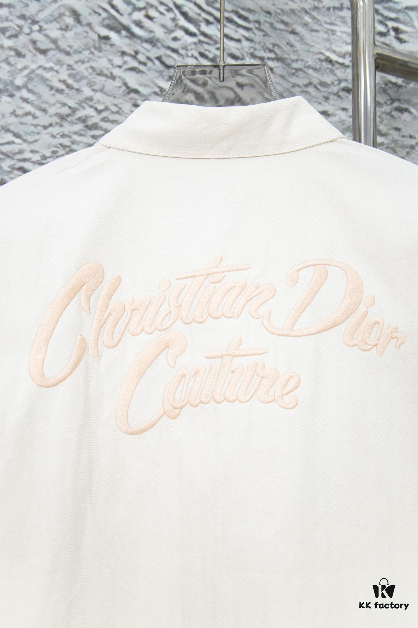 6931a095ccd8ab3d7af94689 DIOR Beige Spring-Summer Embroidered Denim Jacket