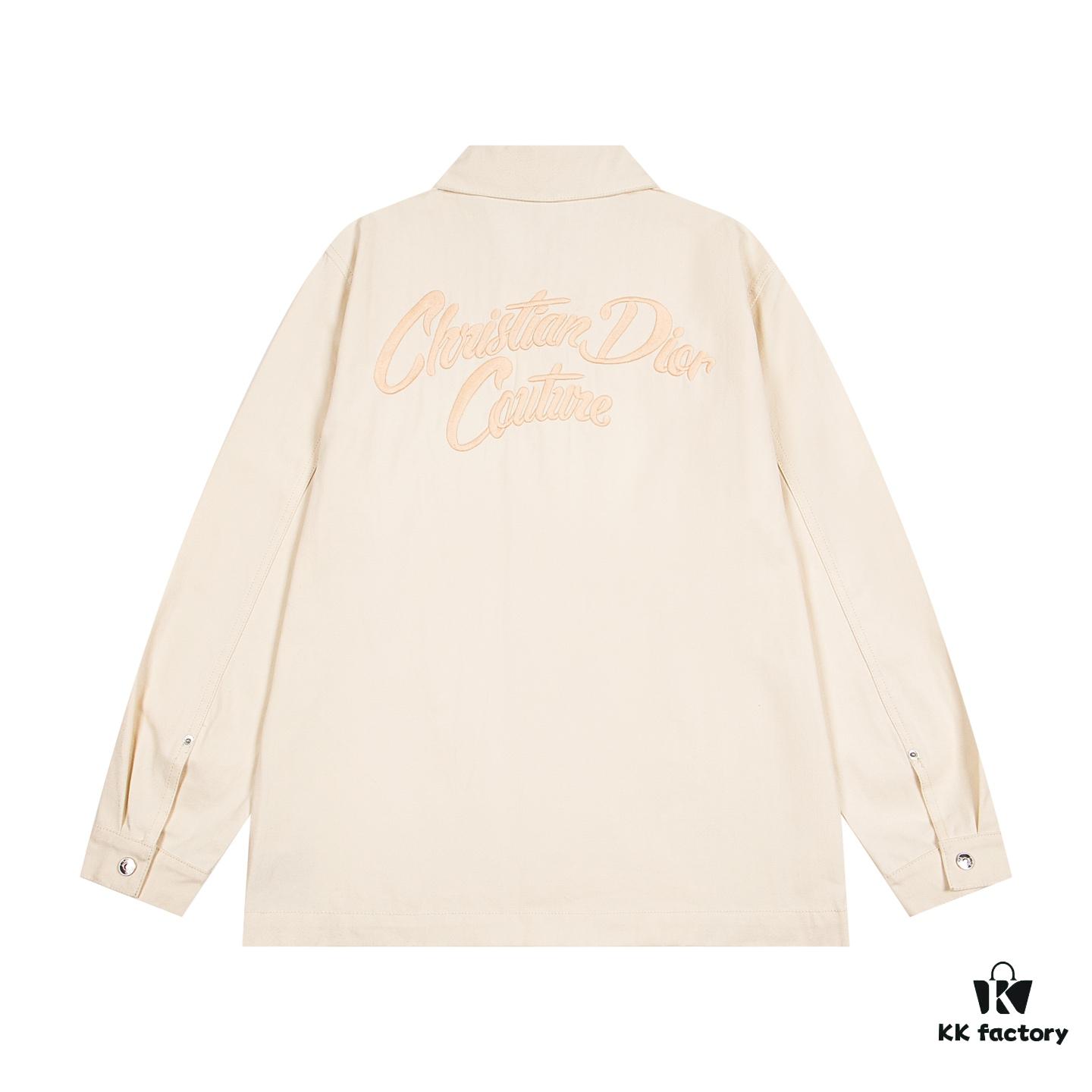 DIOR Beige Spring-Summer Embroidered Denim Jacket