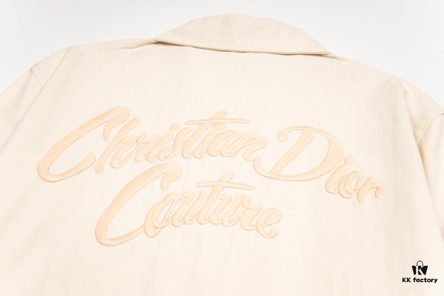 DIOR Beige Spring-Summer Embroidered Denim Jacket