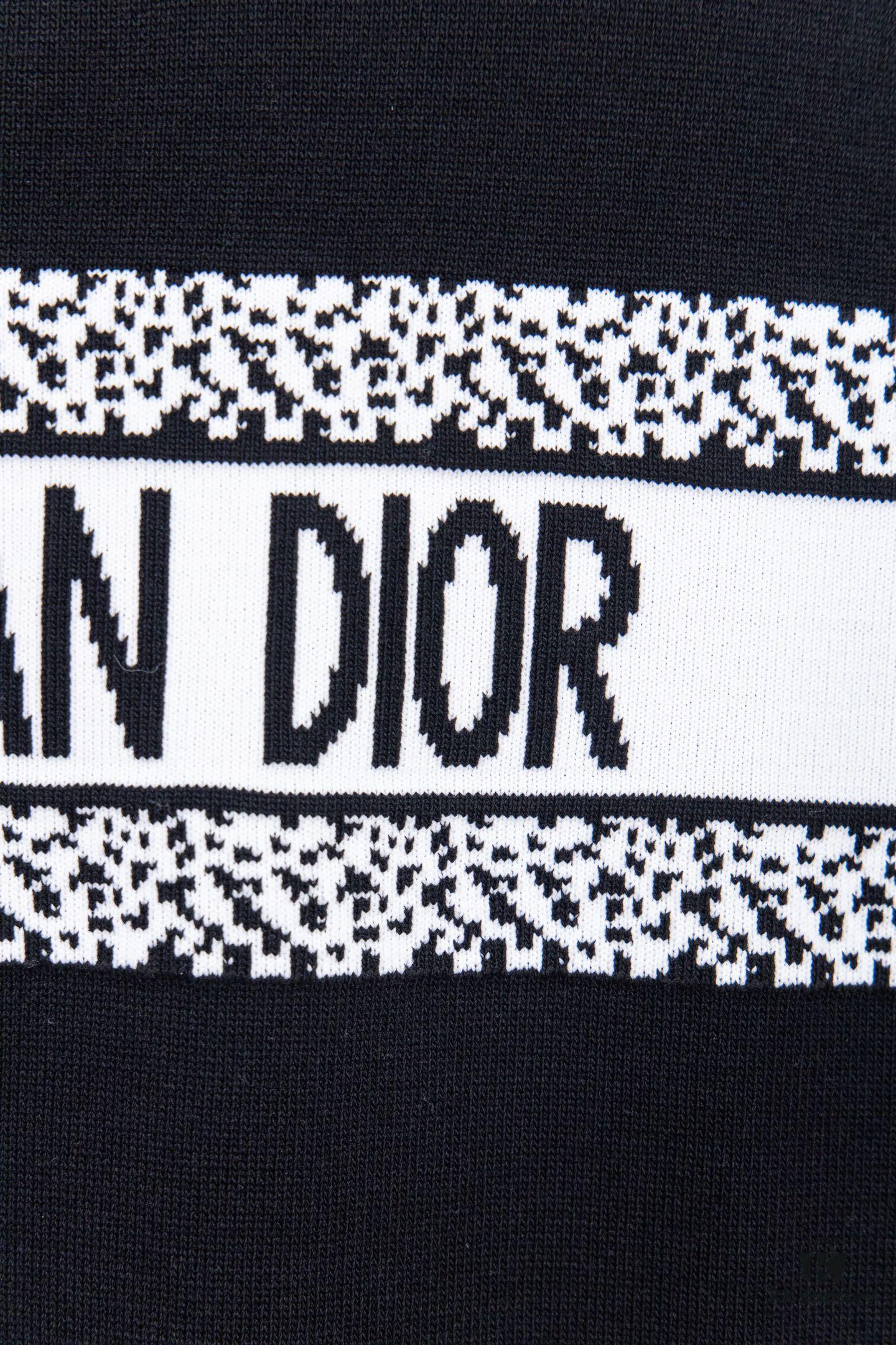 6931a097ccd8ab3d7af946a9 Dior New Arrival Jacquard Knit Short-Sleeve Slim-Fit Stretch T-Shirt Unisex
