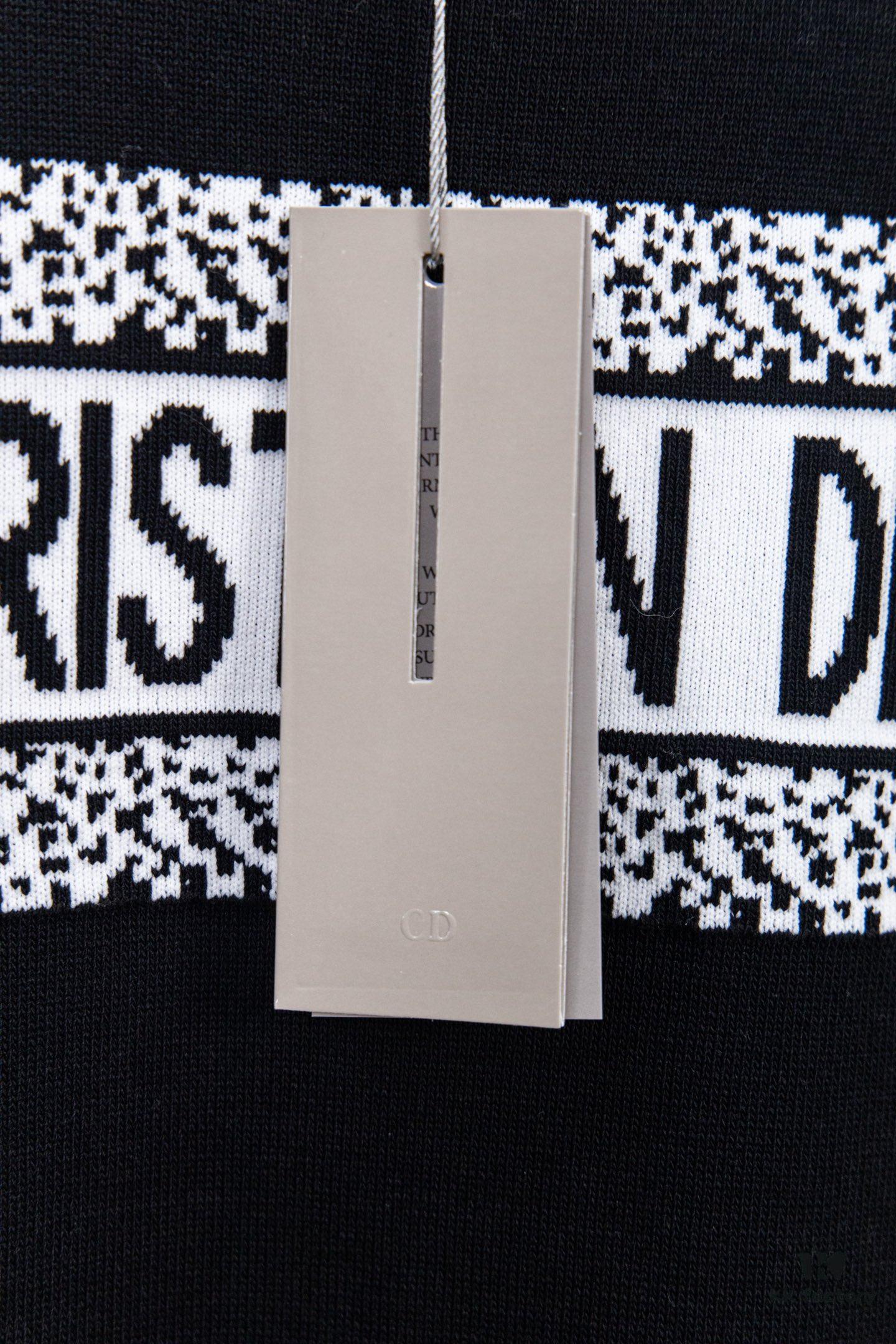 6931a097ccd8ab3d7af946aa Dior New Arrival Jacquard Knit Short-Sleeve Slim-Fit Stretch T-Shirt Unisex