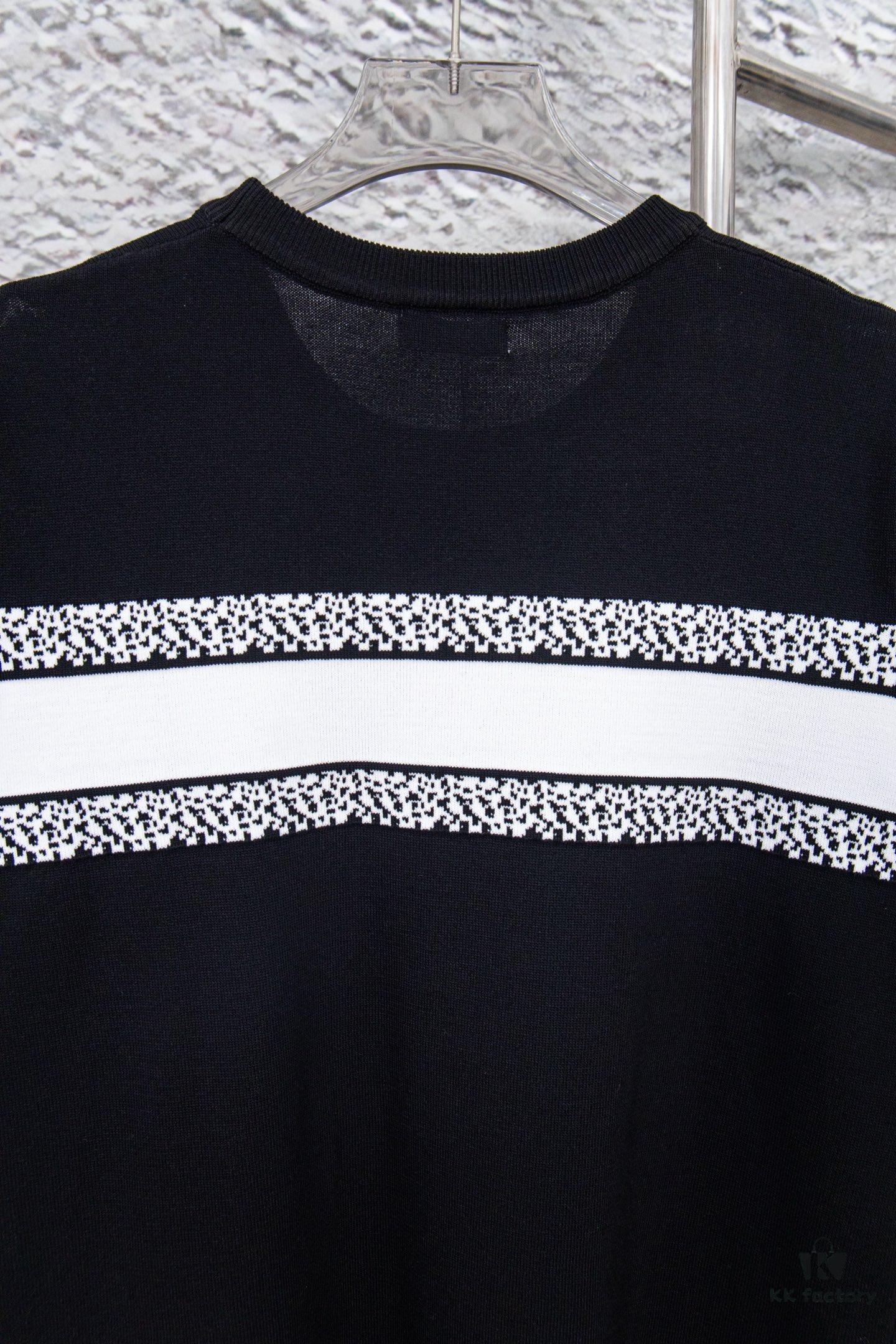 6931a097ccd8ab3d7af946ad Dior New Arrival Jacquard Knit Short-Sleeve Slim-Fit Stretch T-Shirt Unisex