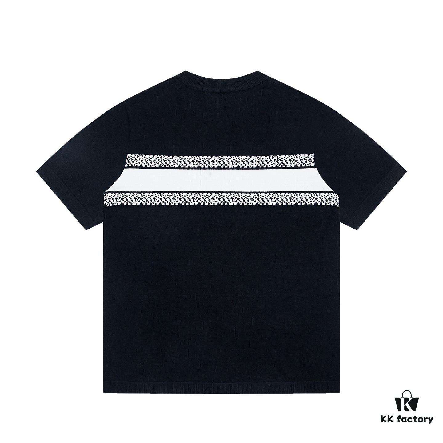 6931a098ccd8ab3d7af946ba Dior New Arrival Jacquard Knit Short-Sleeve Slim-Fit Stretch T-Shirt Unisex