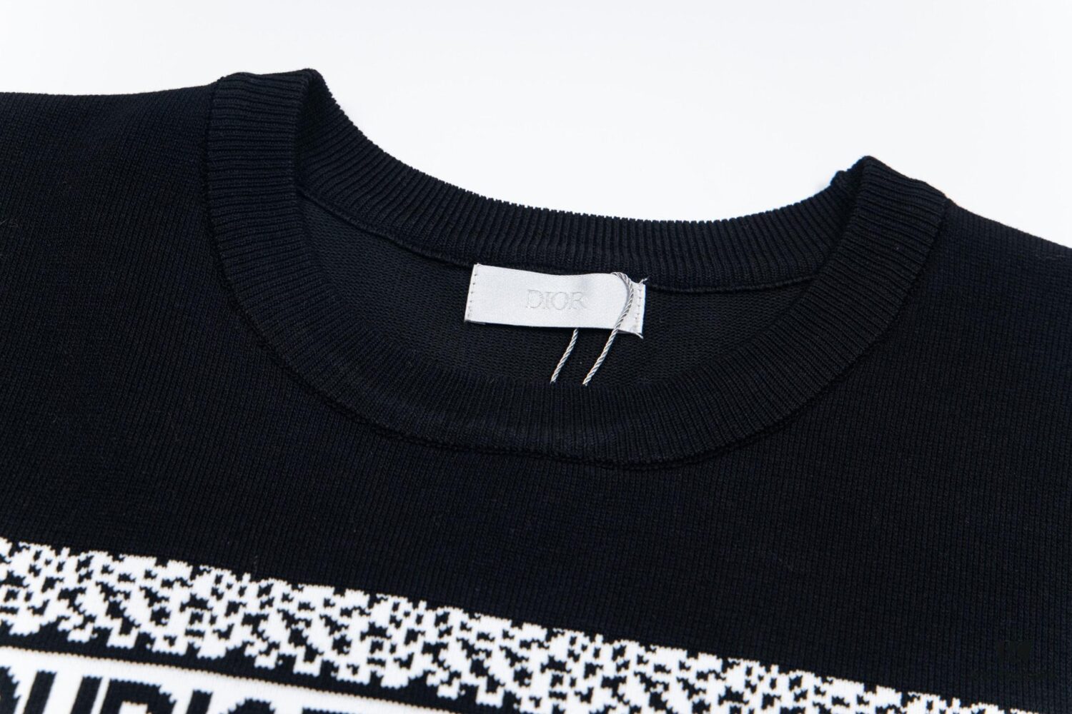 6931a098ccd8ab3d7af946bb Dior New Arrival Jacquard Knit Short-Sleeve Slim-Fit Stretch T-Shirt Unisex