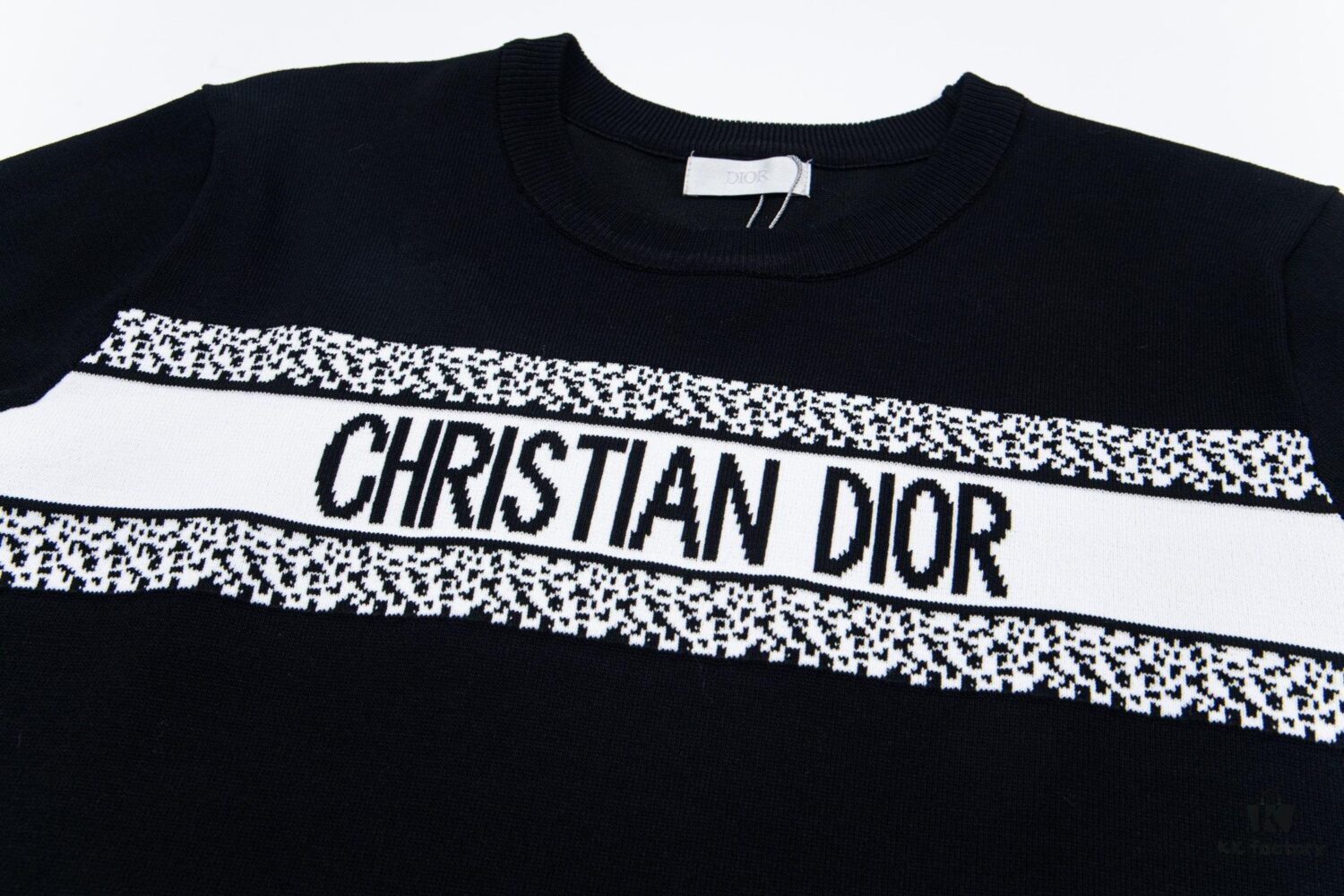 6931a098ccd8ab3d7af946bf Dior New Arrival Jacquard Knit Short-Sleeve Slim-Fit Stretch T-Shirt Unisex