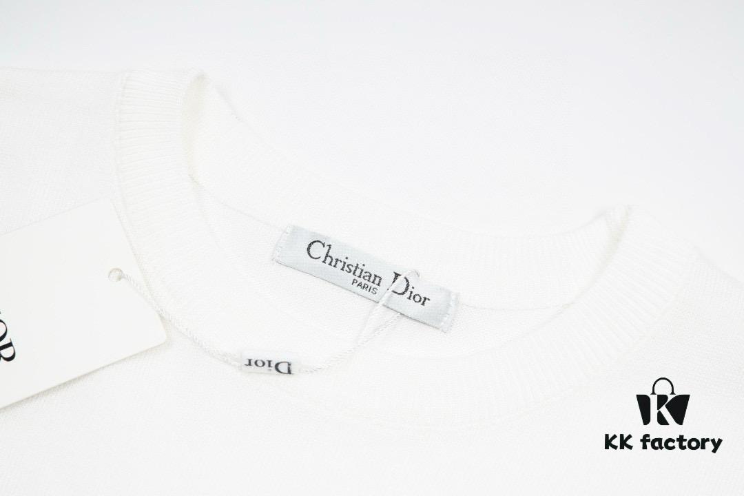 6931a098ccd8ab3d7af946cc New Dior DIOR Jacquard Knit Short-Sleeve Slim-Fit Elastic T-Shirt, Unisex Design, Classic Collection, Smooth and Breathable Fabric, High-Quality Craftsmanship