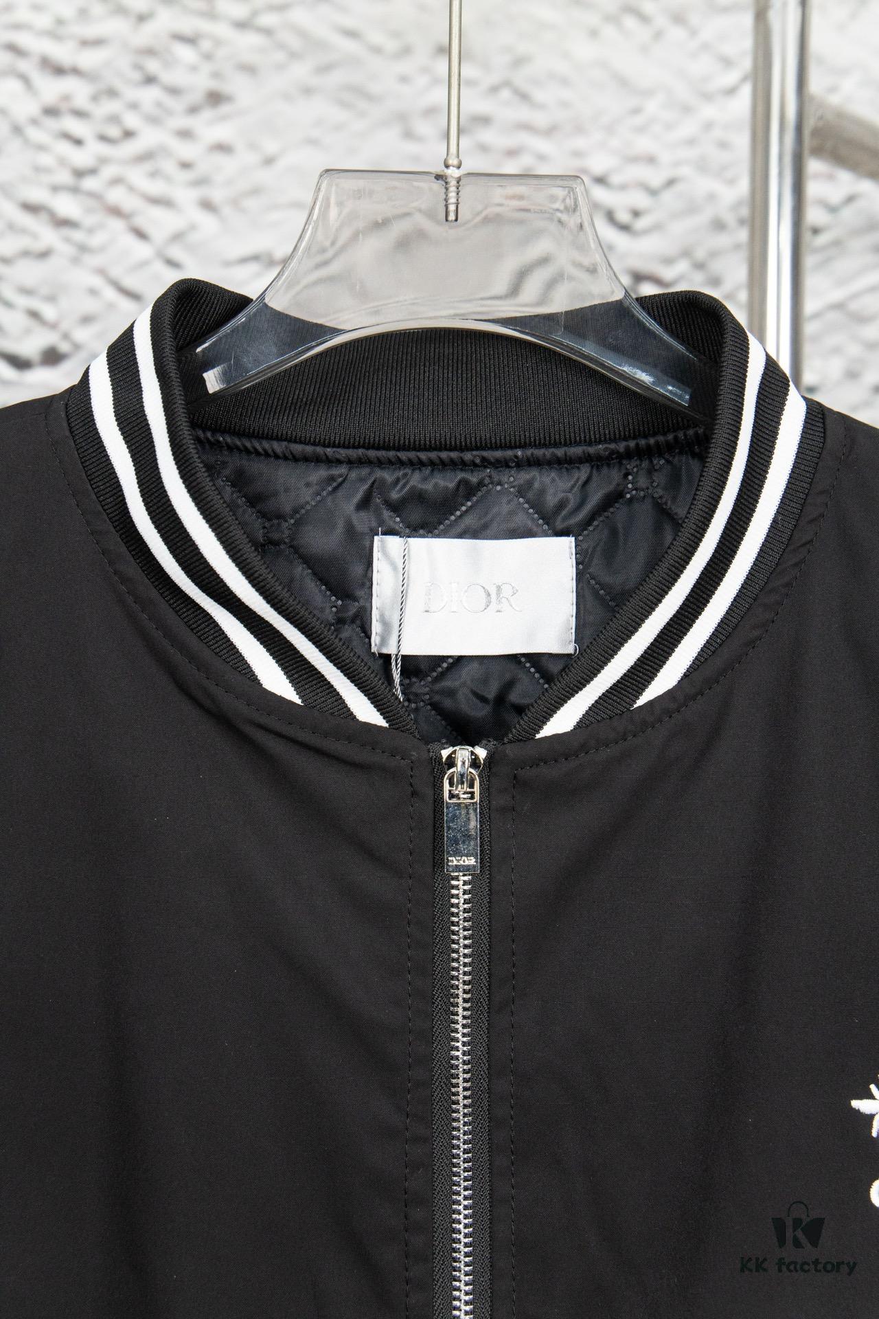 DIOR 2023 SS Embroidered Back Pilot Jacket Cotton Coat