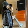 DIOR Cashmere Blend Reversible Logo Knit Coat
