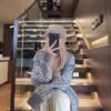 DIOR Cashmere Blend Reversible Logo Knit Coat