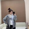 DIOR Cashmere Blend Reversible Logo Knit Coat