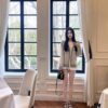 DIOR Cashmere Blend Reversible Logo Knit Coat