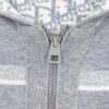 DIOR Cashmere Blend Reversible Logo Knit Coat