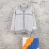 DIOR Knit Coat with Double-Faced Cashmere and Logo Pattern