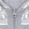 DIOR Knit Coat with Double-Faced Cashmere and Logo Pattern