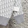 DIOR Knit Coat with Double-Faced Cashmere and Logo Pattern