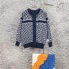 DIOR Knit Coat with Double-Faced Cashmere and Logo Jacquard