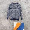 DIOR Knit Coat with Double-Faced Cashmere and Logo Jacquard