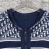 DIOR Knit Coat with Double-Faced Cashmere and Logo Jacquard