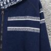6931a09dccd8ab3d7af9472d DIOR Cashmere Blend Reversible Logo Knit Coat