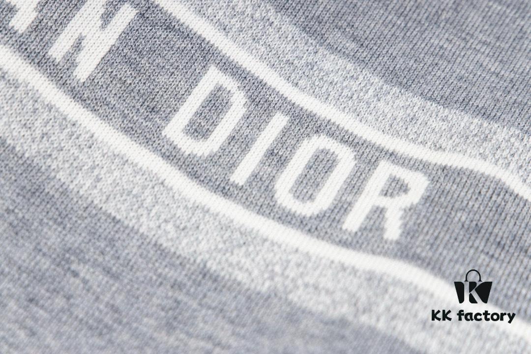 6931a09fccd8ab3d7af94749 DIOR Knit Coat with Reversible Cashmere and Logo Pattern