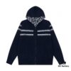 6931a09fccd8ab3d7af9475a DIOR Knit Coat with Reversible Cashmere and Logo Pattern