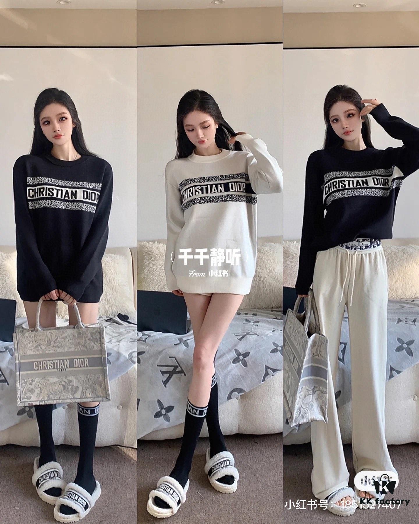 6931a0a1ccd8ab3d7af9477f Dior DIOR New 2024 Jacquard Knit Long Sleeve Sweater Unisex, Stretch Slim-Fit T-Shirt Short Sleeve, Classic Series Premium Knitwear with Exquisite Craftsmanship, Smooth and Breathable Fabric, High-End Soft Touch, Lightweight and Comfortable Elastic Knit Material