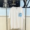 LOEWE Round-Neck Short-Sleeve Embroidered Jacket with Fake Pocket