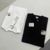 6931a0a4ccd8ab3d7af947b1 LOEWE Craftsmanship Color-Block Embroidered Round Neck Short Sleeve T-Shirt, Made from 300g Pure Cotton Double-Yarn Fabric, Soft and Comfortable to Wear, Featuring a Chest Color-Block Embroidered Letter Logo