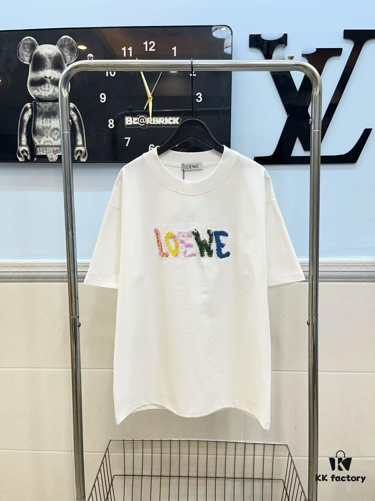 6931a0a4ccd8ab3d7af947b3 LOEWE New Arrival Towel Embroidery T-Shirt, High-Quality 280g Double-Yarn Cotton Fabric, Soft and Comfortable Wear, Heavyweight Smooth Cotton Washed Feel, Premium Front Letter Towel Embroidery with Special Craftsmanship, Custom Dyeing, Full Branding, Not Ordinary Market Version