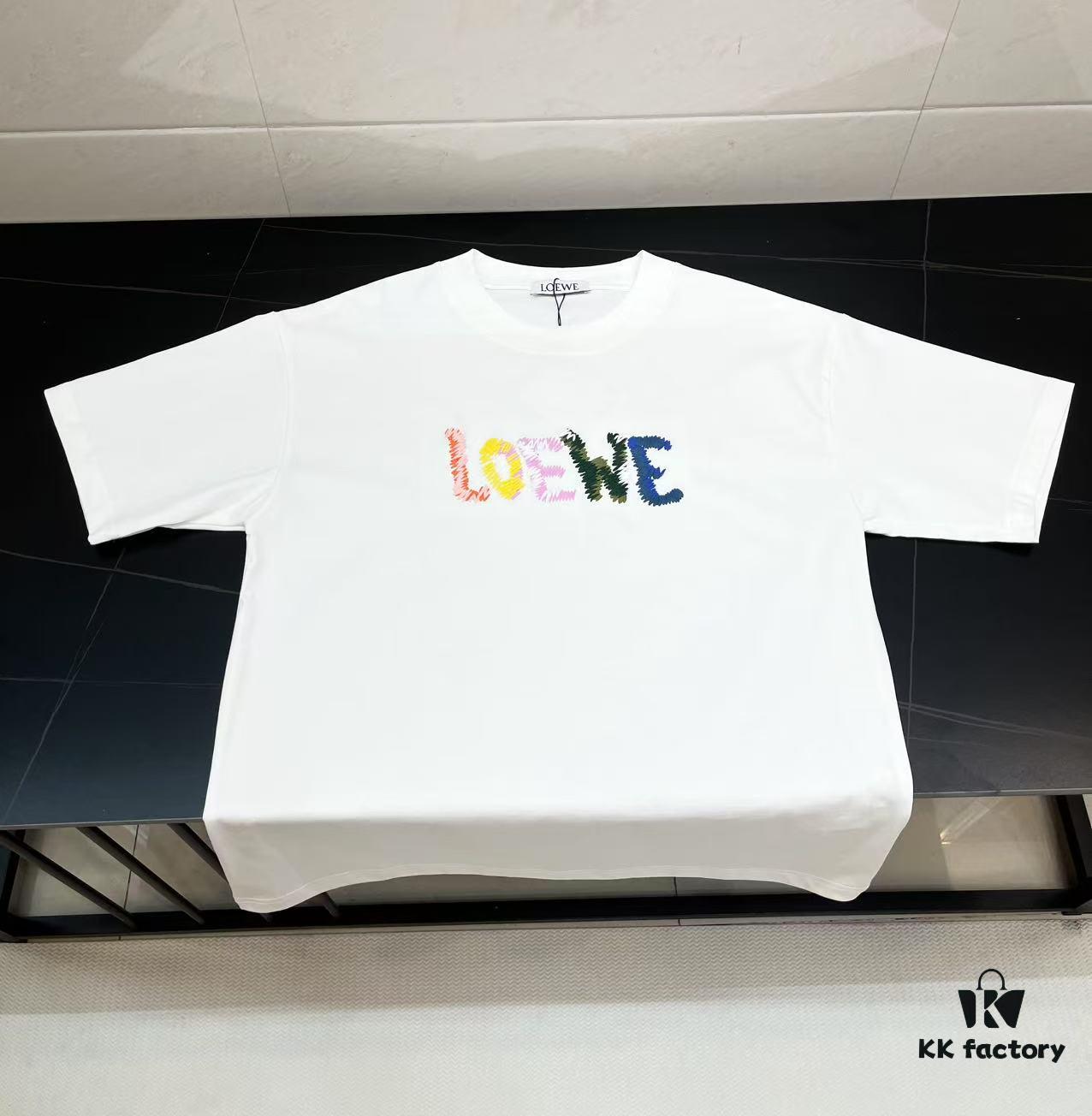 6931a0a4ccd8ab3d7af947b5 LOEWE New Arrival Towel Embroidery T-Shirt, High-Quality 280g Double-Yarn Cotton Fabric, Soft and Comfortable Wear, Heavyweight Smooth Cotton Washed Feel, Premium Front Letter Towel Embroidery with Special Craftsmanship, Custom Dyeing, Full Branding, Not Ordinary Market Version