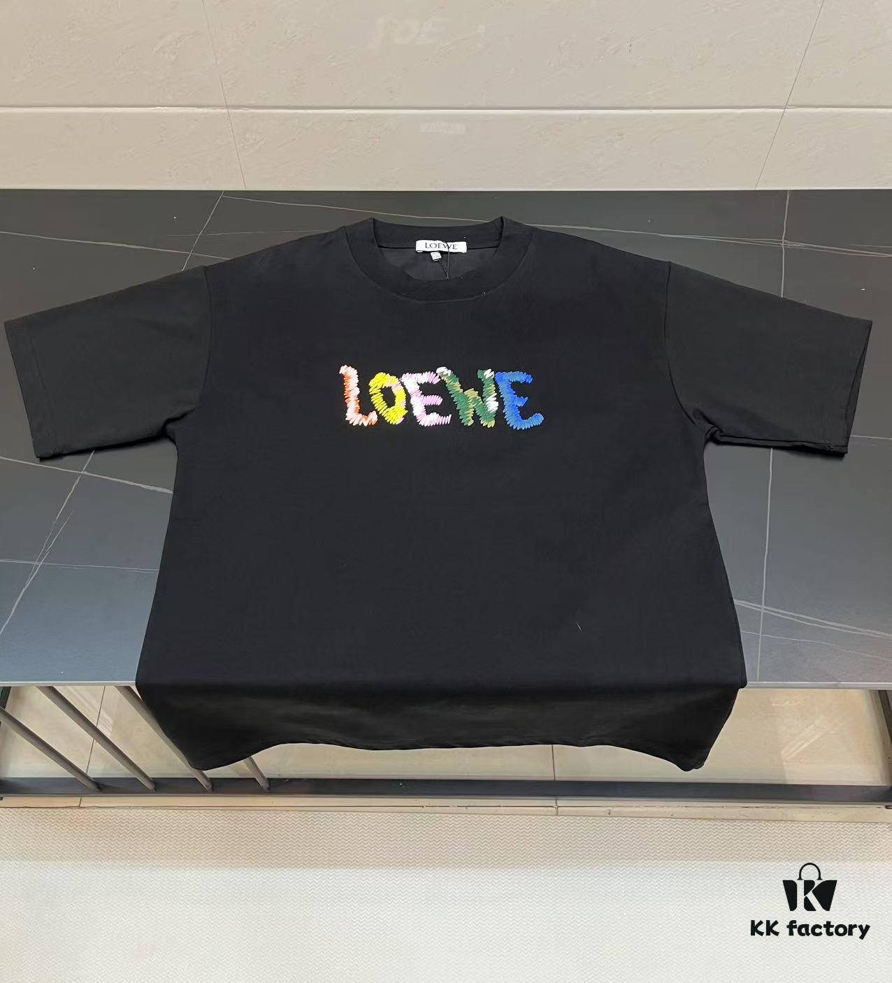 6931a0a4ccd8ab3d7af947b6 LOEWE New Arrival Towel Embroidery T-Shirt, High-Quality 280g Double-Yarn Cotton Fabric, Soft and Comfortable Wear, Heavyweight Smooth Cotton Washed Feel, Premium Front Letter Towel Embroidery with Special Craftsmanship, Custom Dyeing, Full Branding, Not Ordinary Market Version