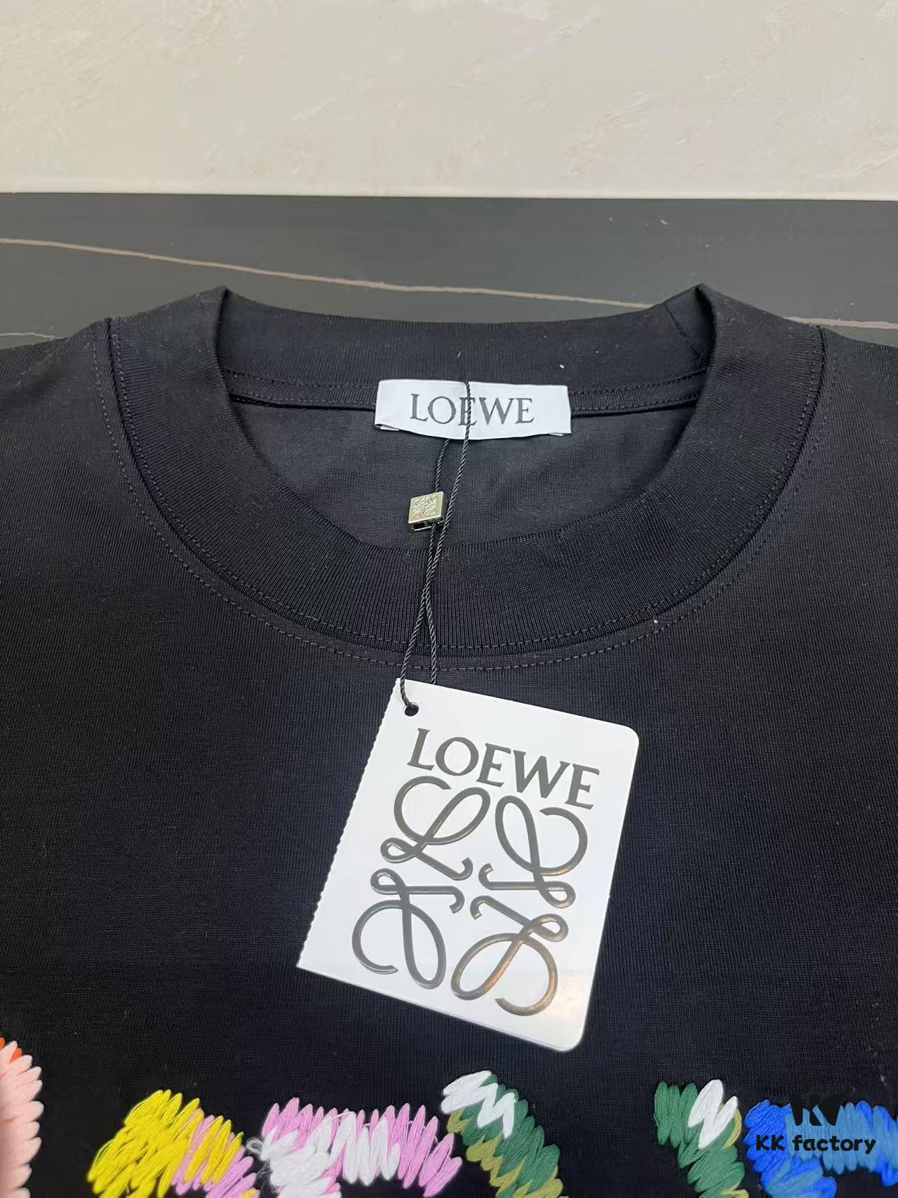 6931a0a4ccd8ab3d7af947b8 LOEWE New Arrival Towel Embroidery T-Shirt, High-Quality 280g Double-Yarn Cotton Fabric, Soft and Comfortable Wear, Heavyweight Smooth Cotton Washed Feel, Premium Front Letter Towel Embroidery with Special Craftsmanship, Custom Dyeing, Full Branding, Not Ordinary Market Version