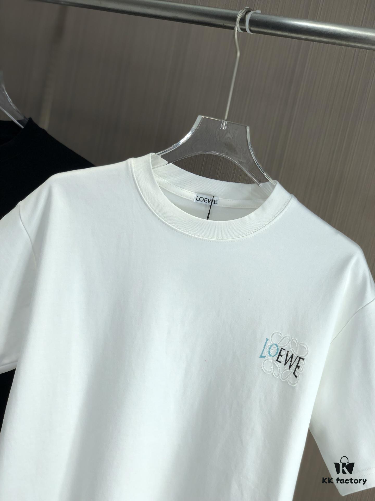 6931a0a5ccd8ab3d7af947c5 LOEW Loewe 2025 Spring/Summer New Arrival Round Neck Short Sleeve T-Shirt with Laser-Burned Floral Print Effect, Made from 320g Double-Yarn Combed Cotton Fabric, Slightly Relaxed Fit, Soft and Substantial Fabric Texture, Unisex Design