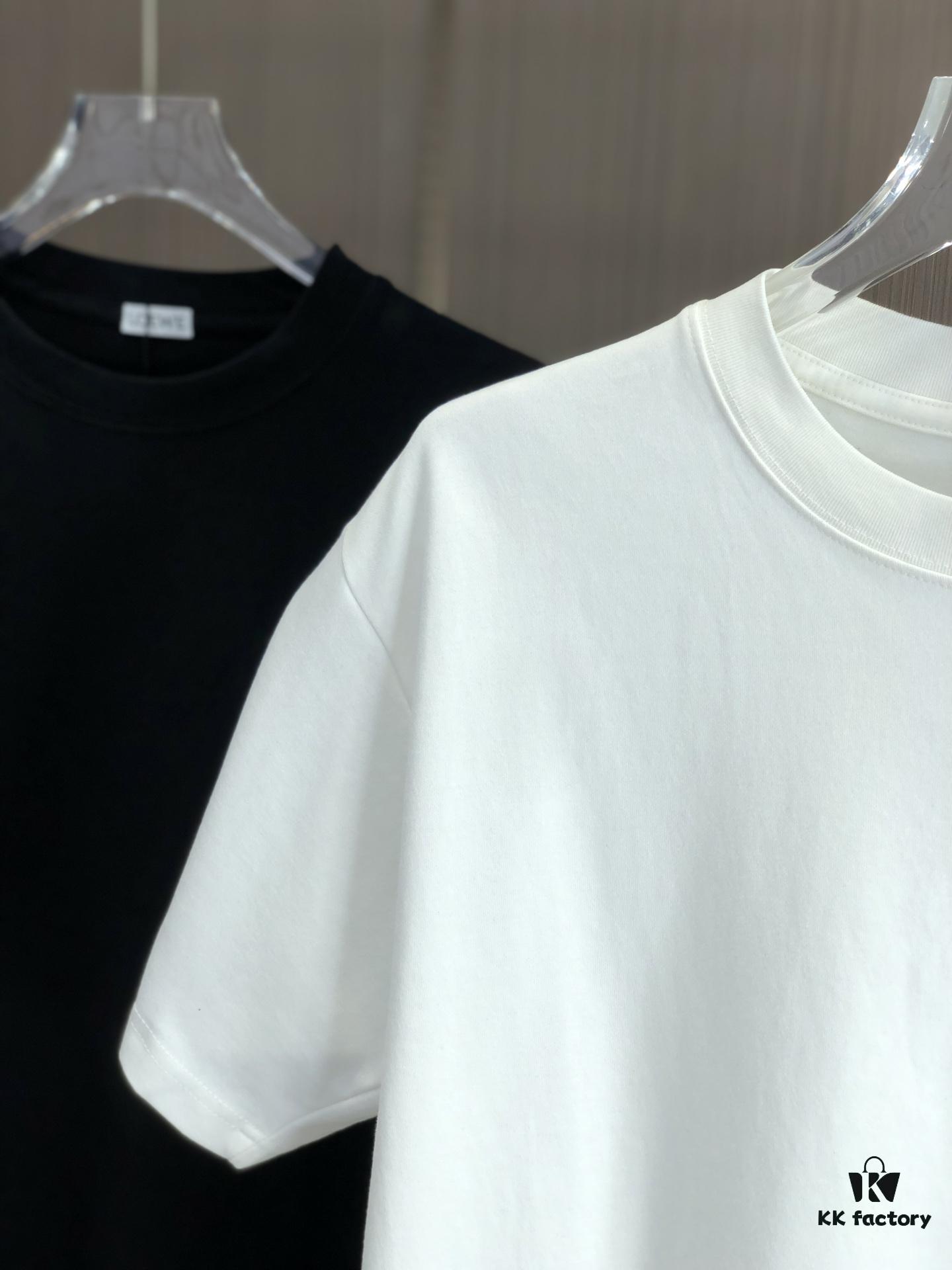 6931a0a5ccd8ab3d7af947c6 LOEW Loewe 2025 Spring/Summer New Arrival Round Neck Short Sleeve T-Shirt with Laser-Burned Floral Print Effect, Made from 320g Double-Yarn Combed Cotton Fabric, Slightly Relaxed Fit, Soft and Substantial Fabric Texture, Unisex Design