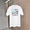 6931a0a5ccd8ab3d7af947cb LOEW Loewe 2025 Spring/Summer New Arrival Round Neck Short Sleeve T-Shirt with Laser-Burned Floral Print Effect, Made from 320g Double-Yarn Combed Cotton Fabric, Slightly Relaxed Fit, Soft and Substantial Fabric Texture, Unisex Design