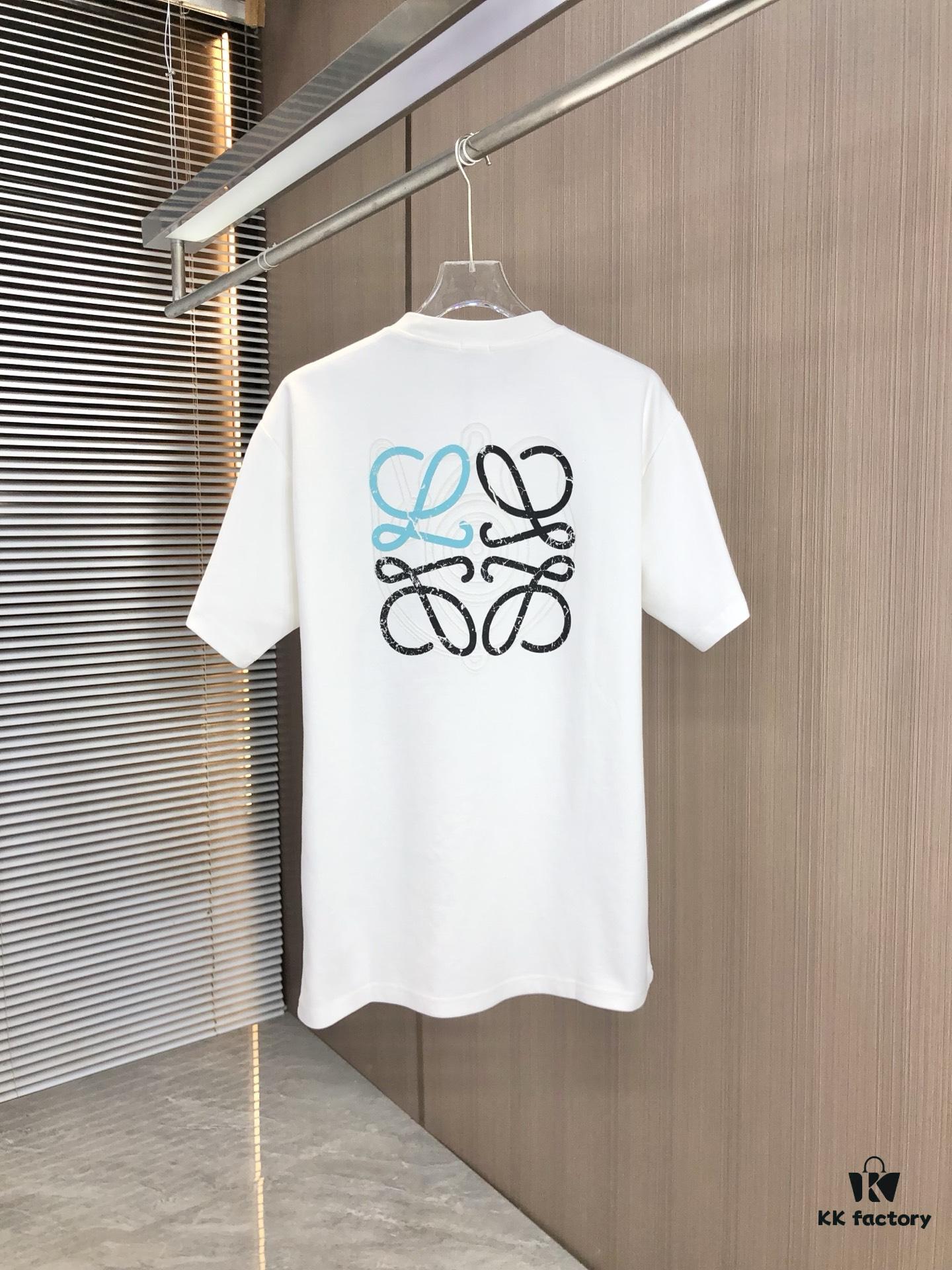 6931a0a5ccd8ab3d7af947cb LOEW Loewe 2025 Spring/Summer New Arrival Round Neck Short Sleeve T-Shirt with Laser-Burned Floral Print Effect, Made from 320g Double-Yarn Combed Cotton Fabric, Slightly Relaxed Fit, Soft and Substantial Fabric Texture, Unisex Design