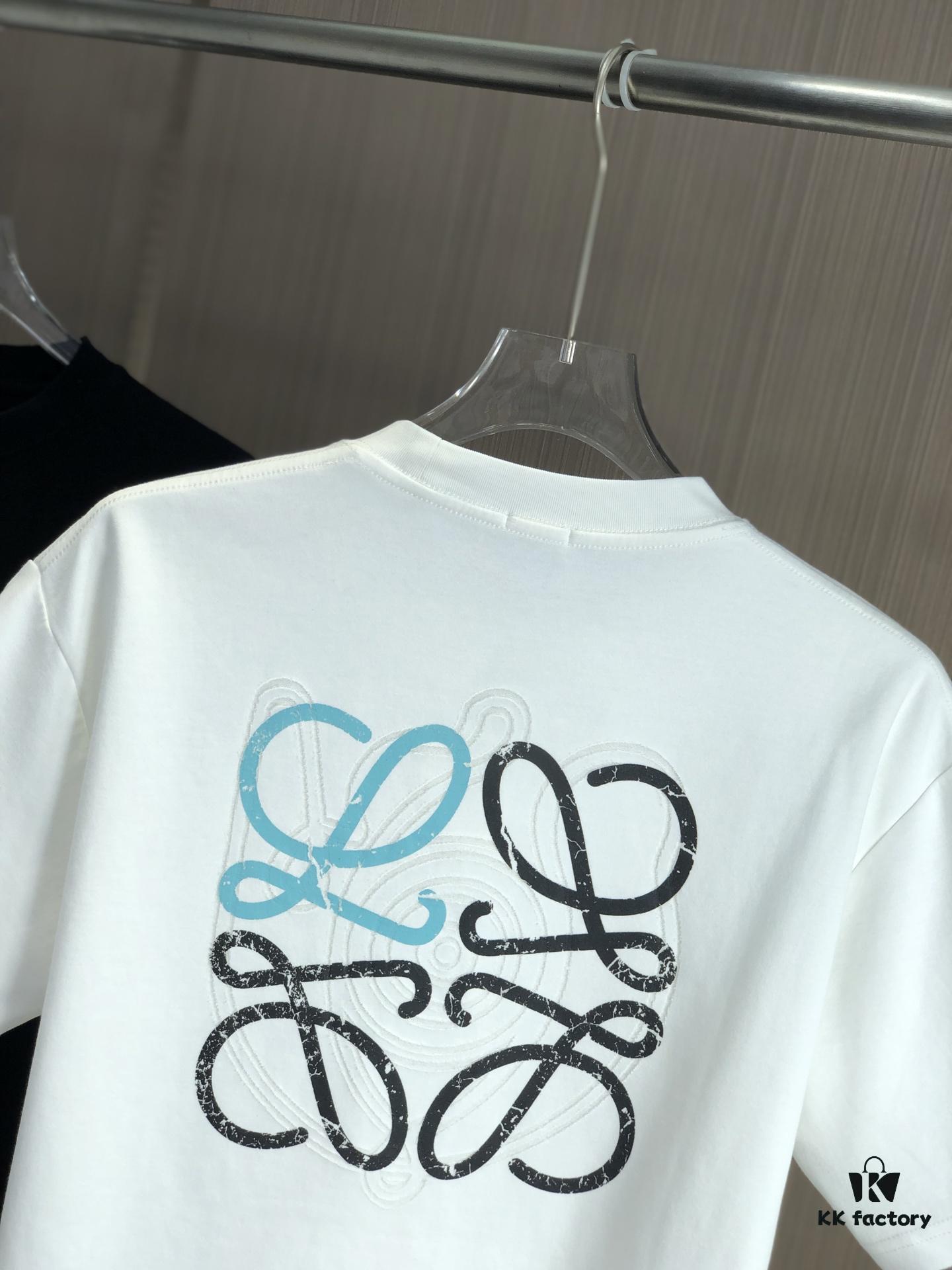 6931a0a5ccd8ab3d7af947cc LOEW Loewe 2025 Spring/Summer New Arrival Round Neck Short Sleeve T-Shirt with Laser-Burned Floral Print Effect, Made from 320g Double-Yarn Combed Cotton Fabric, Slightly Relaxed Fit, Soft and Substantial Fabric Texture, Unisex Design
