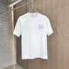6931a0a6ccd8ab3d7af947d6 LOEW Loewe 2025 Spring/Summer New Arrival Round Neck Short Sleeve Hand-painted Print High Grammage 320g Double-combed Cotton Fabric Slightly Loose Fit Unisex