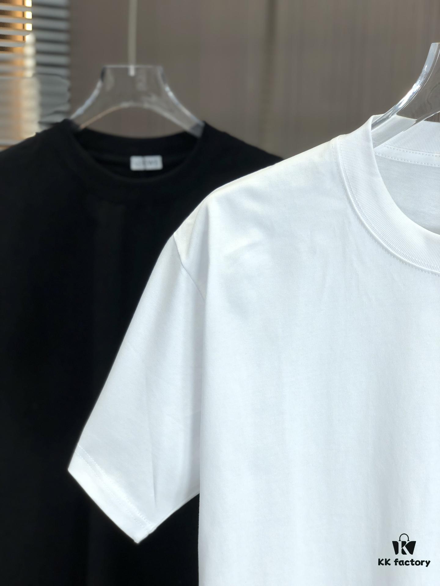 6931a0a6ccd8ab3d7af947d8 LOEW Loewe 2025 Spring/Summer New Arrival Round Neck Short Sleeve Hand-painted Print High Grammage 320g Double-combed Cotton Fabric Slightly Loose Fit Unisex
