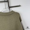 New Loewe Colorblock Embroidered Collar Preppy Polo Knit Cardigan with Side Slits