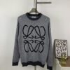 6931a0a8ccd8ab3d7af9480a New LOEWE 22SS Exquisite Heather Gray Jacquard Crew Neck Sweater