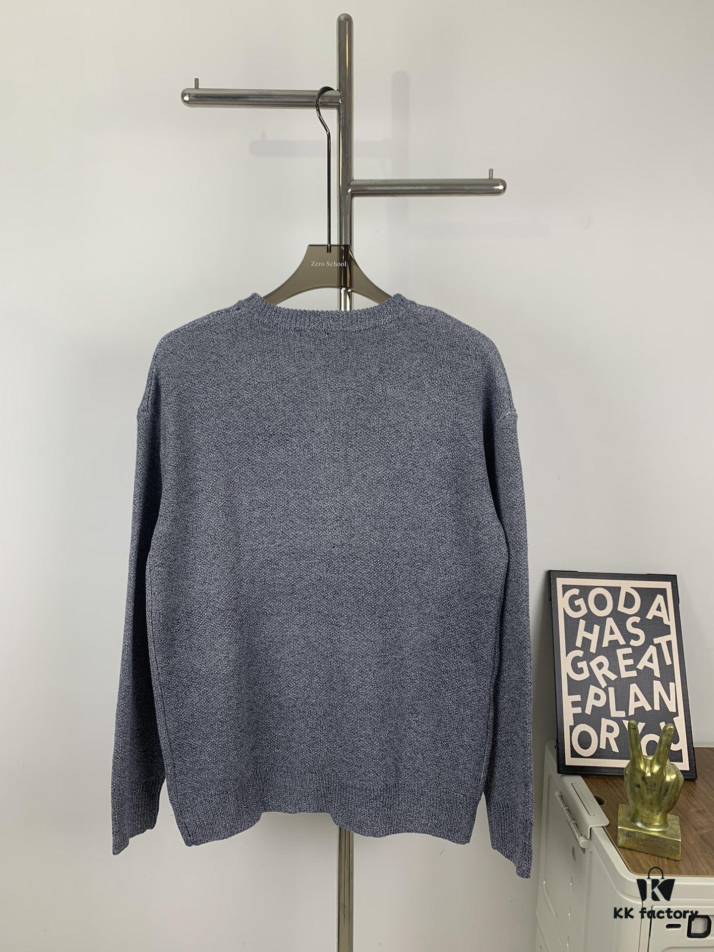 6931a0a9ccd8ab3d7af94814 New LOEWE 22SS Exquisite Heather Gray Jacquard Round-Neck Sweater