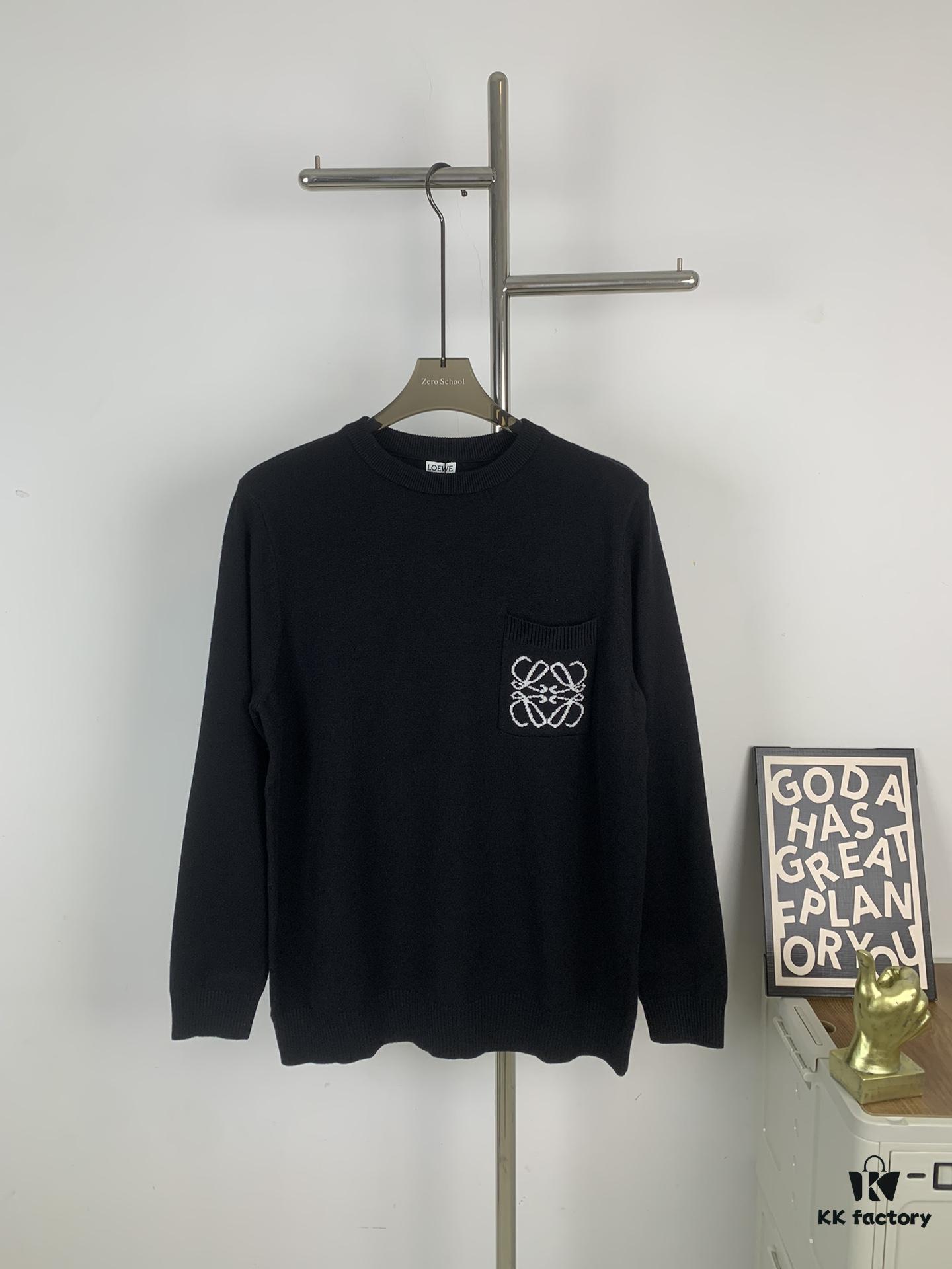 6931a0a9ccd8ab3d7af9481d Loewe New Autumn-Winter Jacquard Pocket Knit Pullover Hoodie