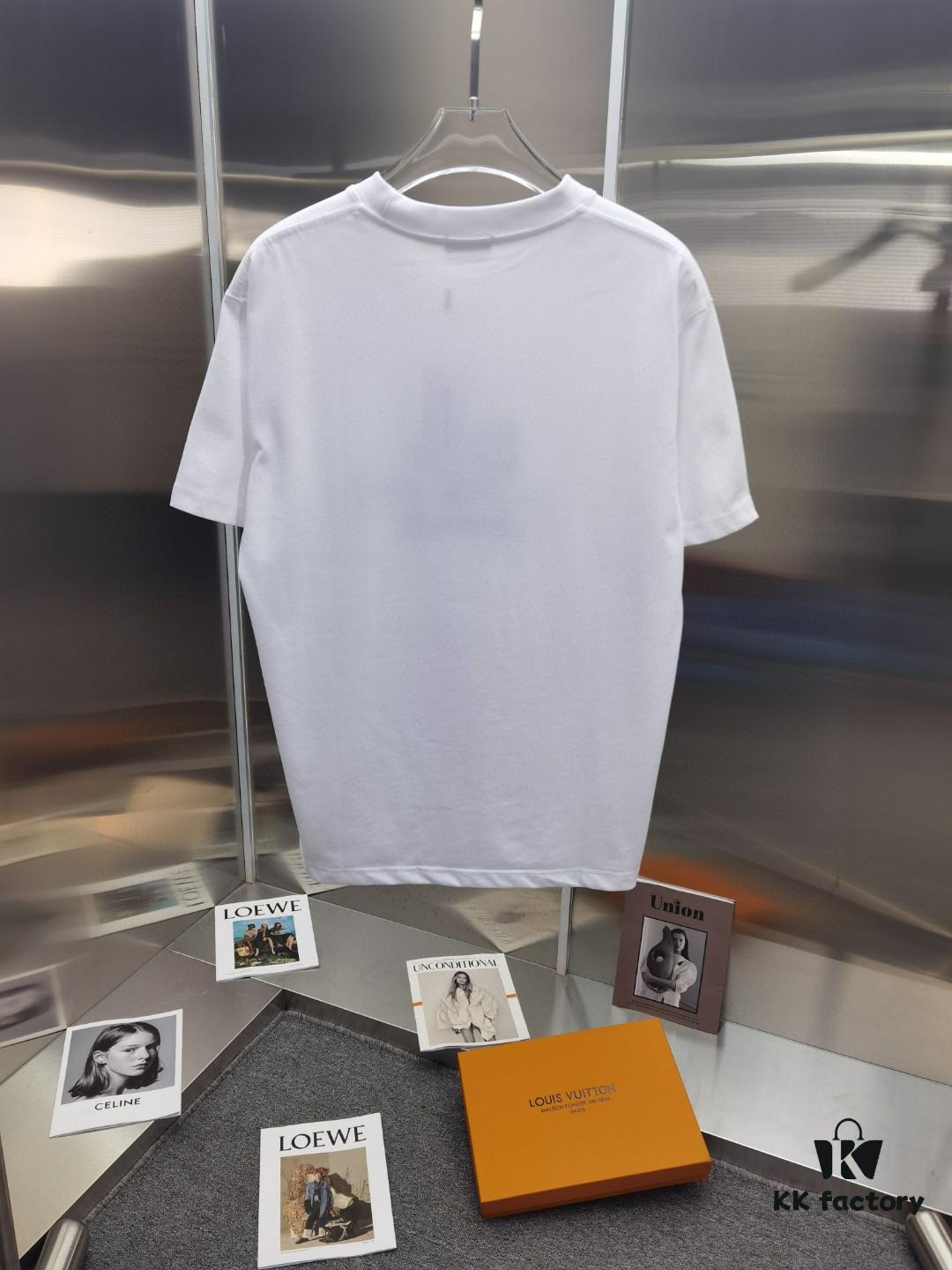 6931a0acccd8ab3d7af9485c Loewe Embroidered Short Sleeve T-Shirt (Top-tier Embroidery Version, Different from Standard Stock) Unisex 100% Cotton Heavyweight 300g Double-layer Fabric with 320g Sorona Ribbing