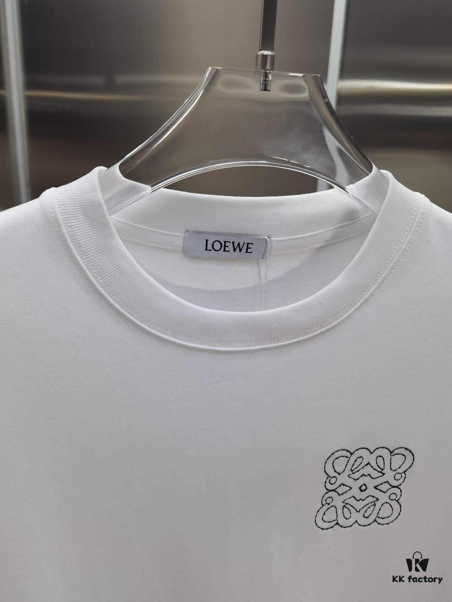 6931a0acccd8ab3d7af9485d Loewe Embroidered Short Sleeve T-Shirt (Top-tier Embroidery Version, Different from Standard Stock) Unisex 100% Cotton Heavyweight 300g Double-layer Fabric with 320g Sorona Ribbing